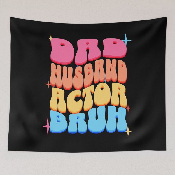 Item preview, Dad Husband Actor, Retro Colorful Daddy design designed and sold by BYNDART.