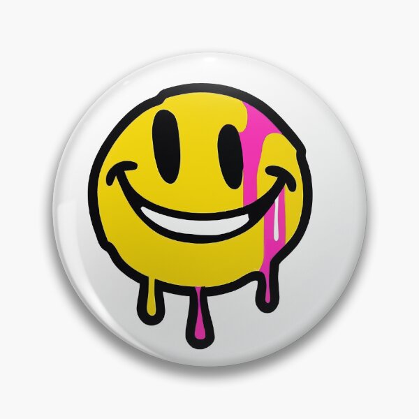 Artikelvorschau, Aufkleber mit tropfendem Lächeln und Blitz-Smiley-Gesicht entworfen und verkauft von Koolzilla.