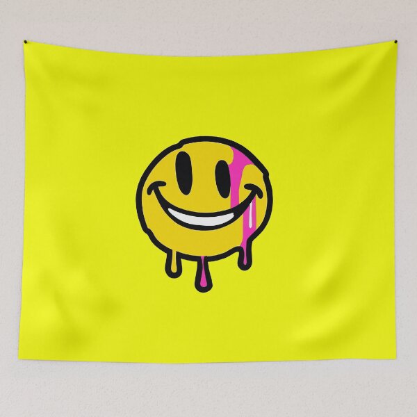 Item preview, drippy smile Sticker lightning smiley face Sticker designed and sold by Koolzilla.