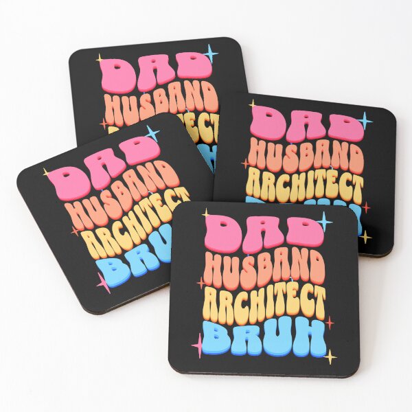 Item preview, Dad Husband Architect, Retro Colorful Daddy design designed and sold by BYNDART.