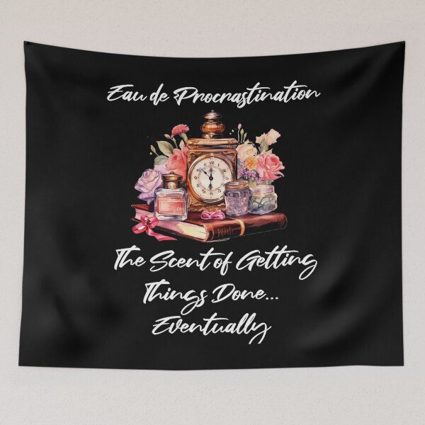Item preview, Eau de procrastination, the scent of getting things done... eventually, Procrastination perfume, fragrance designed and sold by Mateusz Majcherek.