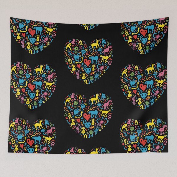 Item preview, Wild at Heart - Pre-Columbian Pop Art Fusion designed and sold by SADStyleDesigns.