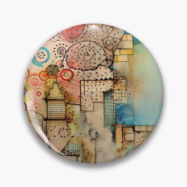 Item preview, Abstract Watery Pastels with pen and ink V1 designed and sold by Frogwah.