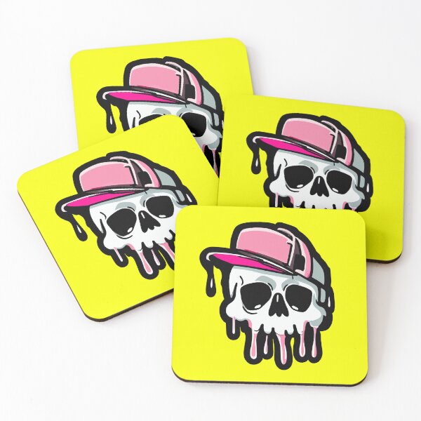 Item preview, Drippy Melting Skull  drippy Sticker lightning smiley face Sticker designed and sold by Koolzilla.