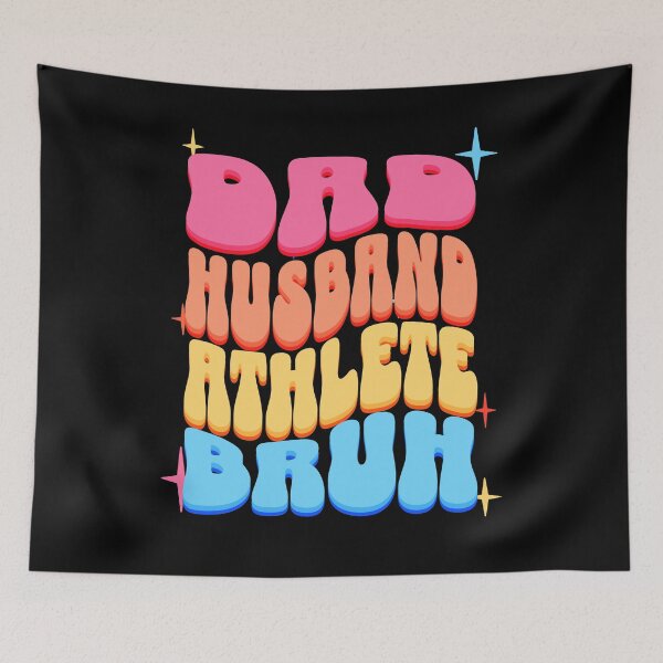 Item preview, Dad Husband Athlete, Retro Colorful Daddy design designed and sold by BYNDART.