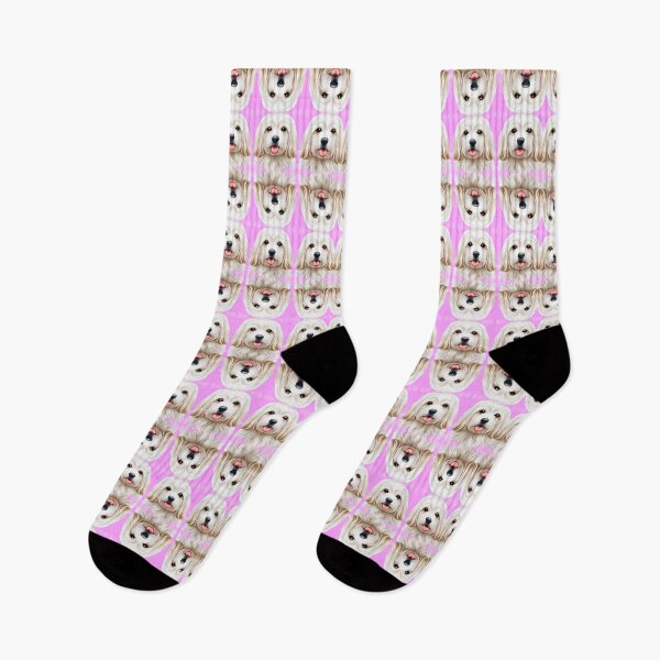 Item preview, Cute Dog Pink White Pattern designed and sold by artbibun.