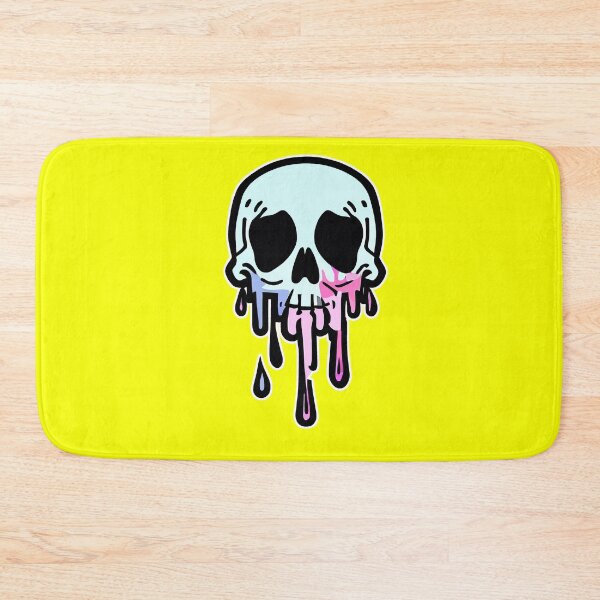 Item preview, skull Drippy Melting Skull  drippy Sticker lightning smiley face Sticker designed and sold by Koolzilla.