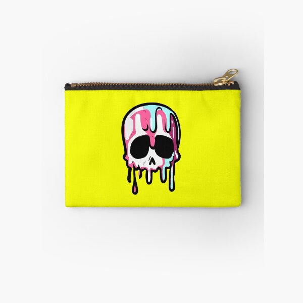 Item preview, skull Drippy Melting Skull  drippy Sticker lightning smiley face Sticker designed and sold by Koolzilla.