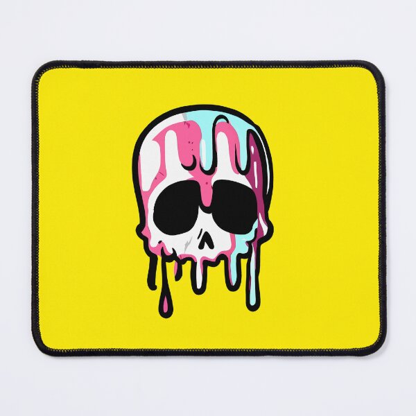 Item preview, skull Drippy Melting Skull  drippy Sticker lightning smiley face Sticker designed and sold by Koolzilla.