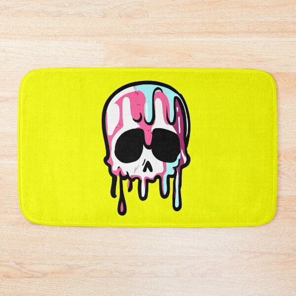 Item preview, skull Drippy Melting Skull  drippy Sticker lightning smiley face Sticker designed and sold by Koolzilla.