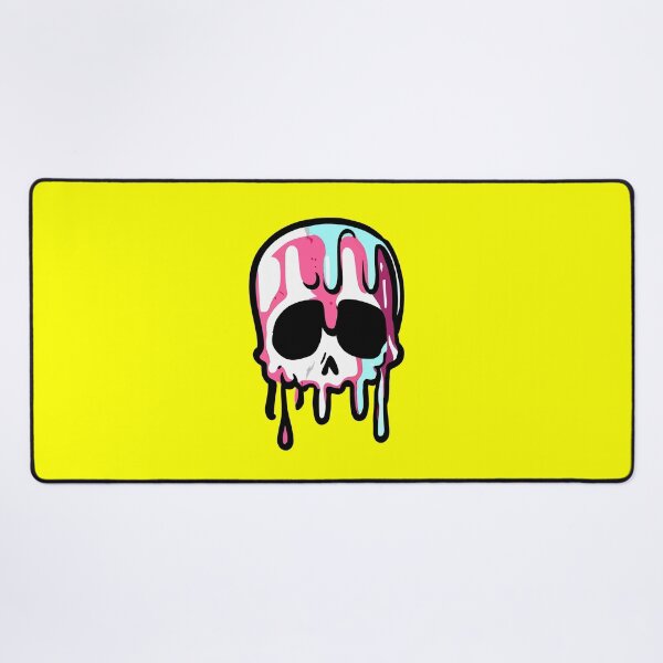 Item preview, skull Drippy Melting Skull  drippy Sticker lightning smiley face Sticker designed and sold by Koolzilla.
