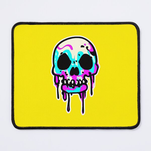 Item preview, skull Drippy Melting Skull  drippy Sticker lightning smiley face Sticker designed and sold by Koolzilla.