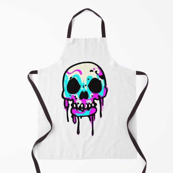 Item preview, skull Drippy Melting Skull drippy Sticker lightning smiley face Sticker designed and sold by Koolzilla.