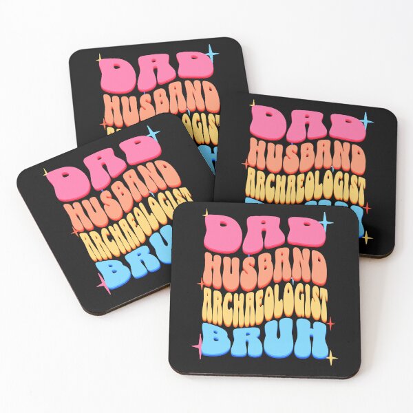 Item preview, Dad Husband Archaeologist, Retro Colorful Daddy design designed and sold by BYNDART.