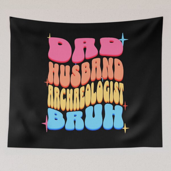 Item preview, Dad Husband Archaeologist, Retro Colorful Daddy design designed and sold by BYNDART.
