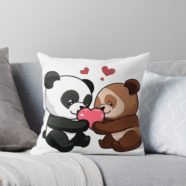 Item preview, Panda And Brownie Bear Couple designed and sold by GiftsForCouples.