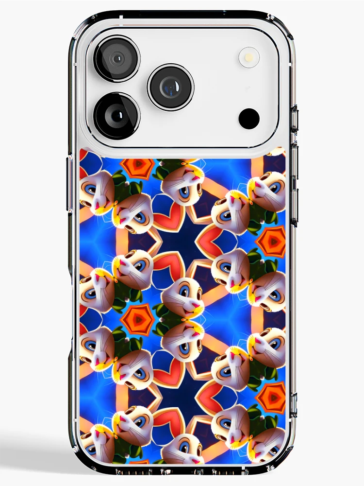 Thumbnail 1 of 5, iPhone Case, Cute Face Rabbit Pattern designed and sold by artbibun.