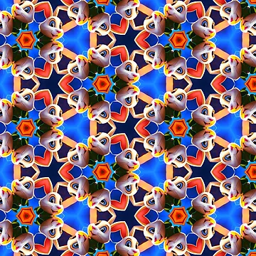 Artwork thumbnail, Cute Face Rabbit Pattern by artbibun