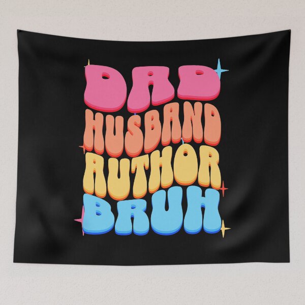 Item preview, Dad Husband Author, Retro Colorful Daddy design designed and sold by BYNDART.