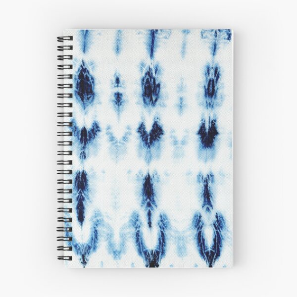 Item preview, Seamless tie-dye pattern of indigo color on white silk.  Shibori dyeing. designed and sold by lamarmarina.