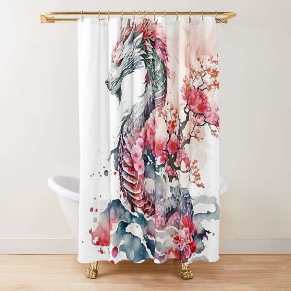 Floral Snake Shower Curtain