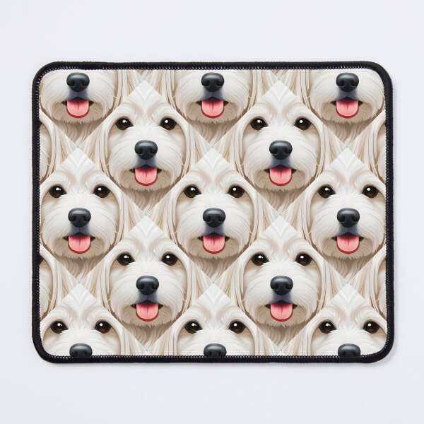 Item preview, Cute Face White Dog Pattern designed and sold by artbibun.