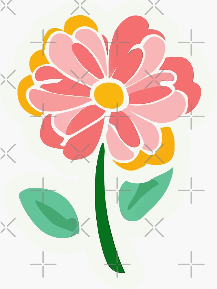 preppy Pink preppy/flower Sticker Sticker for Sale by Koolzilla