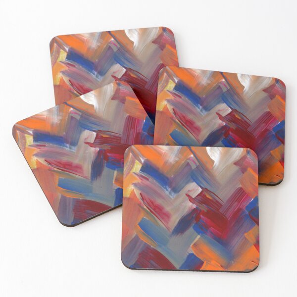 Item preview, Orange blue acrylic oil painting texture designed and sold by MTShoppingLine.