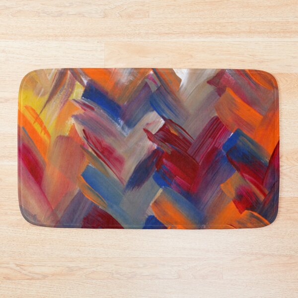 Item preview, Orange blue acrylic oil painting texture designed and sold by MTShoppingLine.