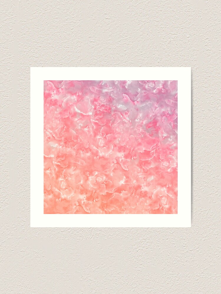 Alternate view of Rose Gold Blush Agate Marble Geode Gem Art Print