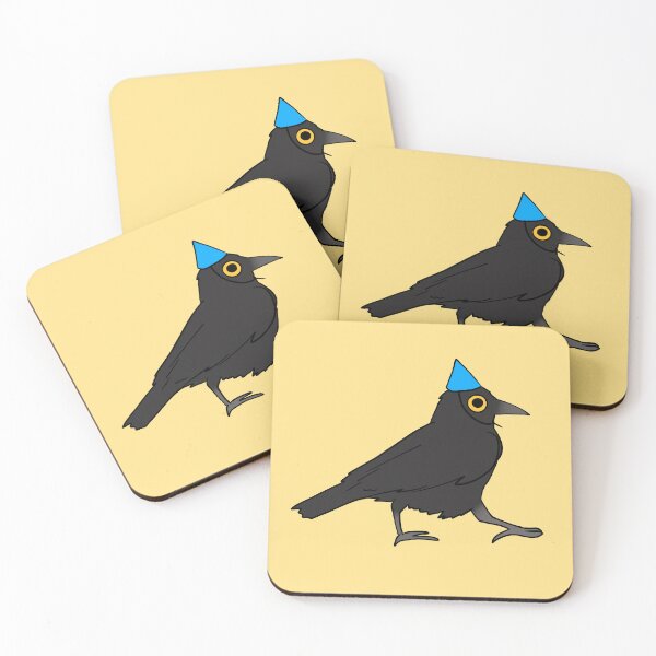 Item preview, Cute crow with birthday hat designed and sold by Mayarart.