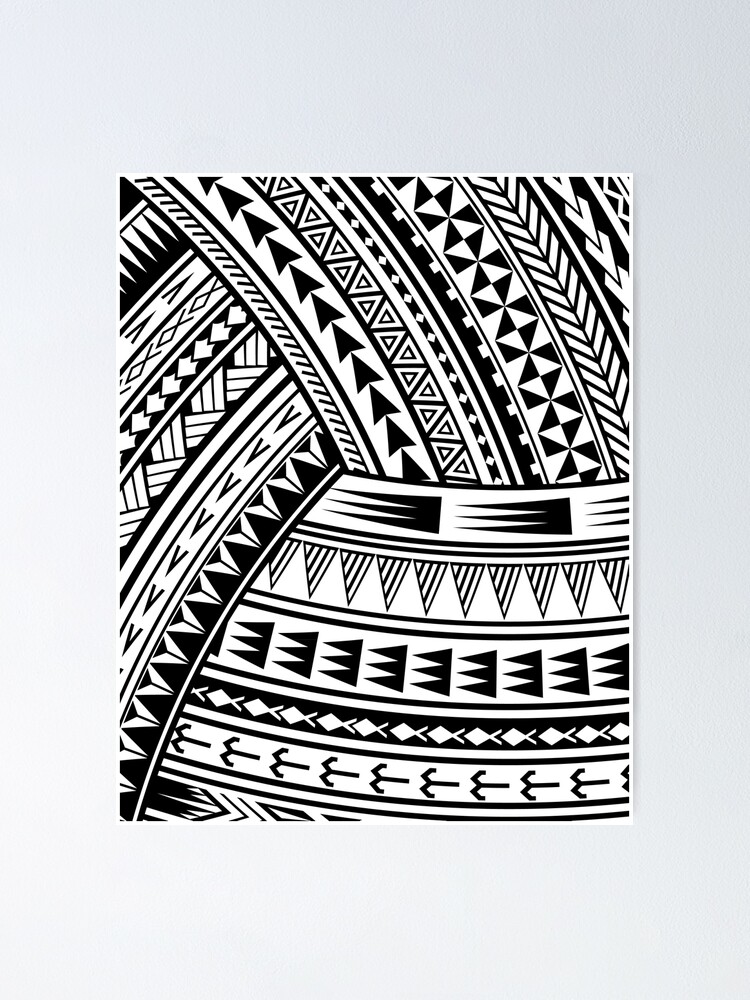 Polynesian Tribal Tattoo pattern background - Inspire Uplift