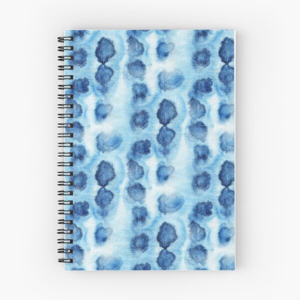 Item preview, Seamless tie-dye pattern of indigo color on white silk.  Shibori dyeing. designed and sold by lamarmarina.