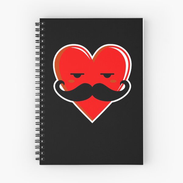 Item preview, Heart Mustache Emoji designed and sold by VomHaus.