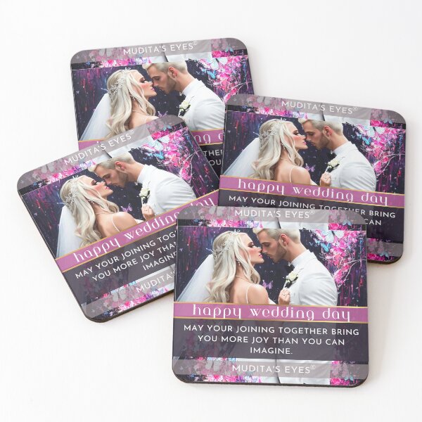 Item preview,   Romantic " May your joining together"  Wedding Day Wishes & Proposal Couple Sticker designed and sold by MuditasEyes.