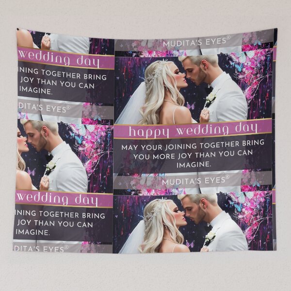 Item preview,   Romantic " May your joining together"  Wedding Day Wishes & Proposal Couple Sticker designed and sold by MuditasEyes.