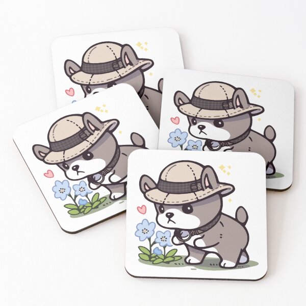 Item preview, Curious French Bulldog Sniffing Flower - Stylish Sticker designed and sold by PaintbrushPlace.