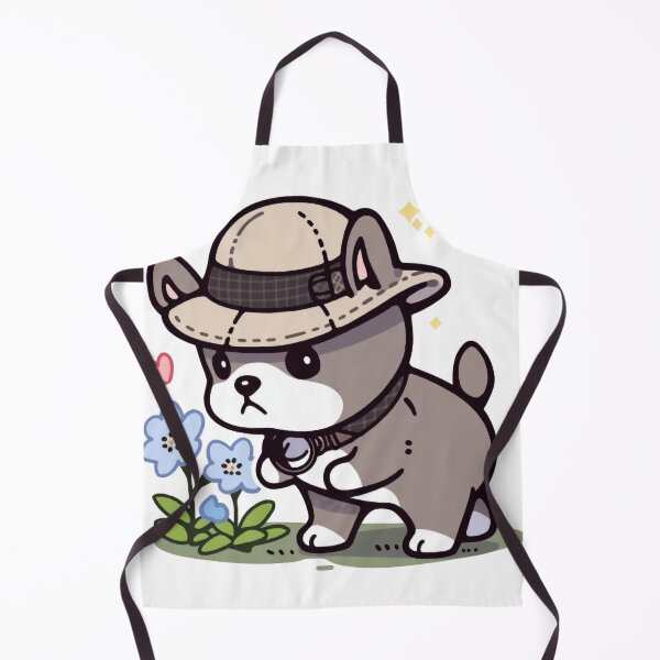 Item preview, Curious French Bulldog Sniffing Flower - Stylish Sticker designed and sold by PaintbrushPlace.