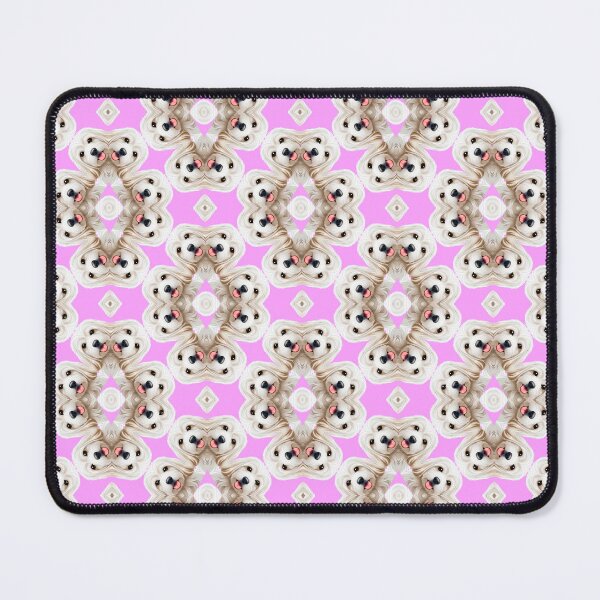 Item preview, Cute Pink White Dog Pattern designed and sold by artbibun.