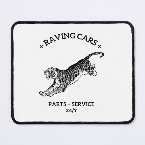 Item preview, raving cars, tiger mechanic, vintage vibe designed and sold by vintagebuddy.