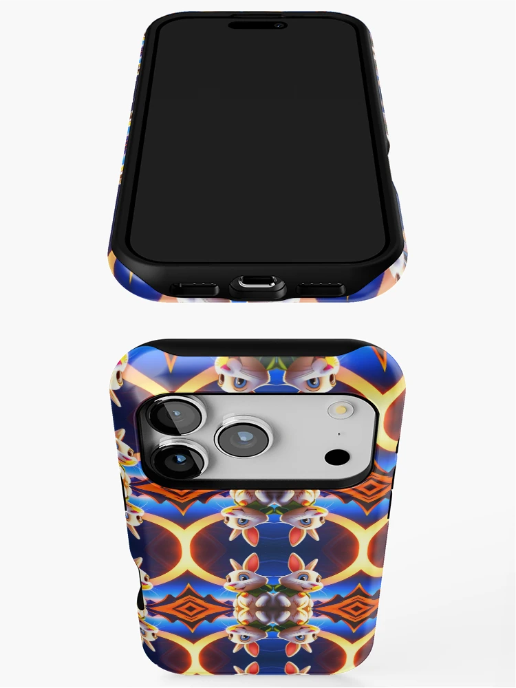 Thumbnail 3 of 4, iPhone Case, Cute Rabbit Pattern designed and sold by artbibun.