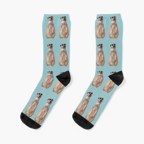 Item preview, Meerkat - Cute meerkat watching the view -Blue background designed and sold by tinytiger77.
