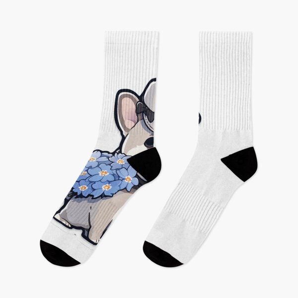 Item preview, Curious French Bulldog Sniffing Flower - Stylish Sticker designed and sold by PaintbrushPlace.