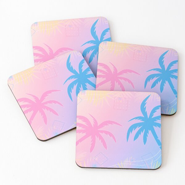 Item preview, palm trees, multicolored palm silhouettes background designed and sold by SabinArt.