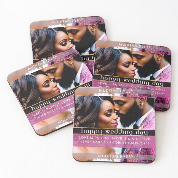 Item preview,  Romantic "Love is patient"  Wedding Day Wishes & Proposal Couple Sticker designed and sold by MuditasEyes.