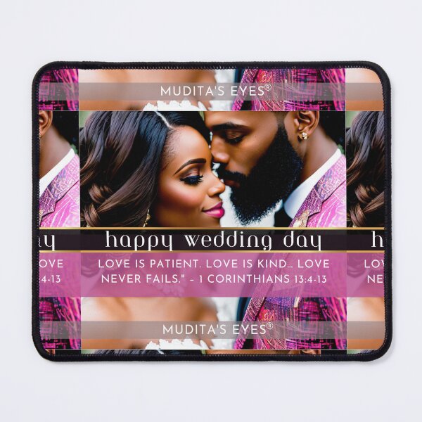 Item preview, Romantic "Love is patient" Wedding Day Wishes & Proposal Couple Sticker designed and sold by MuditasEyes.