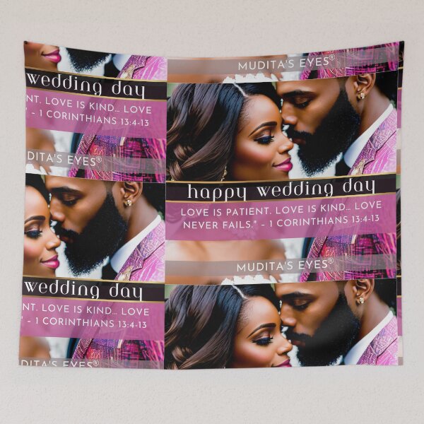 Item preview,  Romantic "Love is patient"  Wedding Day Wishes & Proposal Couple Sticker designed and sold by MuditasEyes.