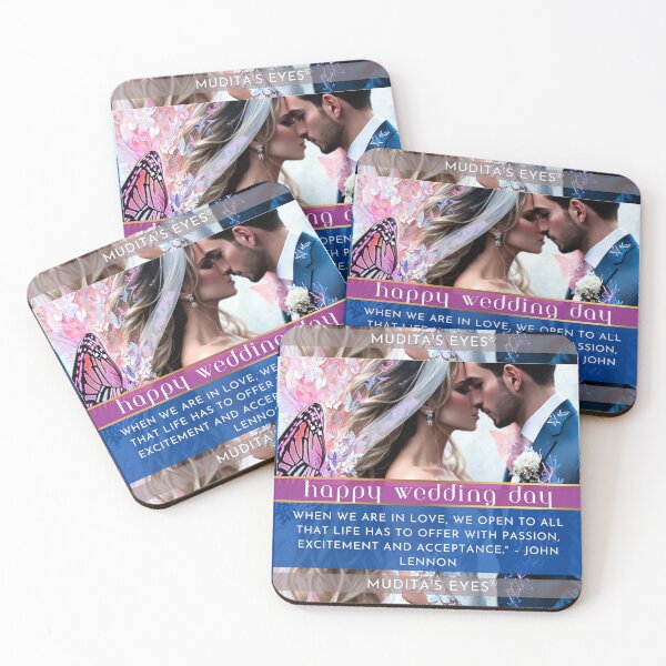 Item preview,  Romantic "When we are in love"  Wedding Day Wishes & Proposal Couple Sticker designed and sold by MuditasEyes.