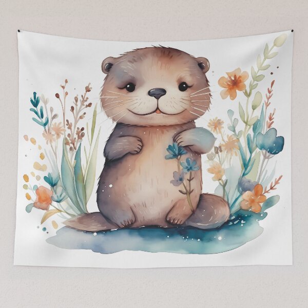 Item preview, Little cute otter #1 designed and sold by TeddyPrint.