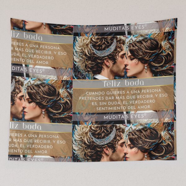 Item preview,  Romántico "Cuando quieres a una persona" Día de la Boda Deseos y Propuesta Pareja Sticker designed and sold by MuditasEyes.
